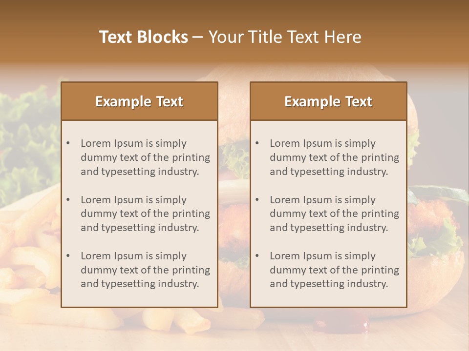 Sandwich Lunch Hamburger PowerPoint Template