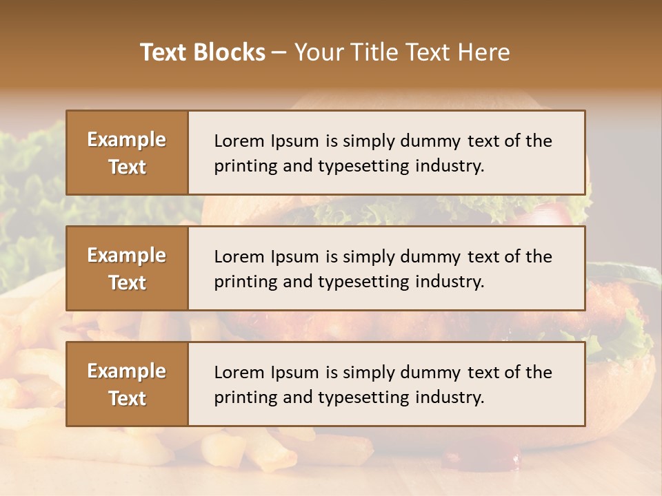 Sandwich Lunch Hamburger PowerPoint Template