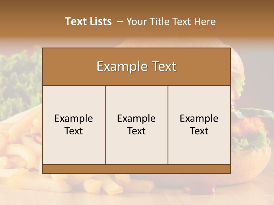 Sandwich Lunch Hamburger PowerPoint Template