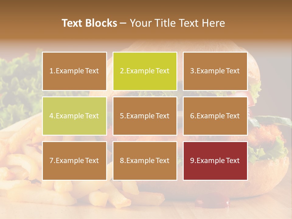 Sandwich Lunch Hamburger PowerPoint Template