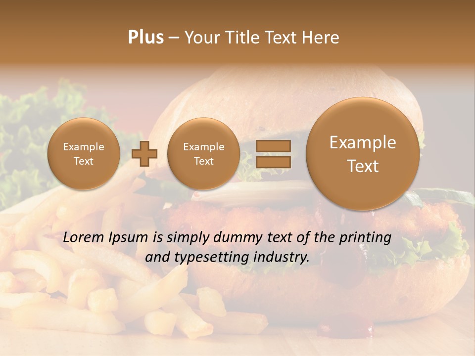 Sandwich Lunch Hamburger PowerPoint Template
