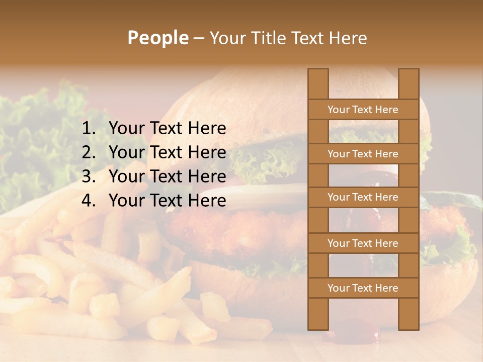 Sandwich Lunch Hamburger PowerPoint Template