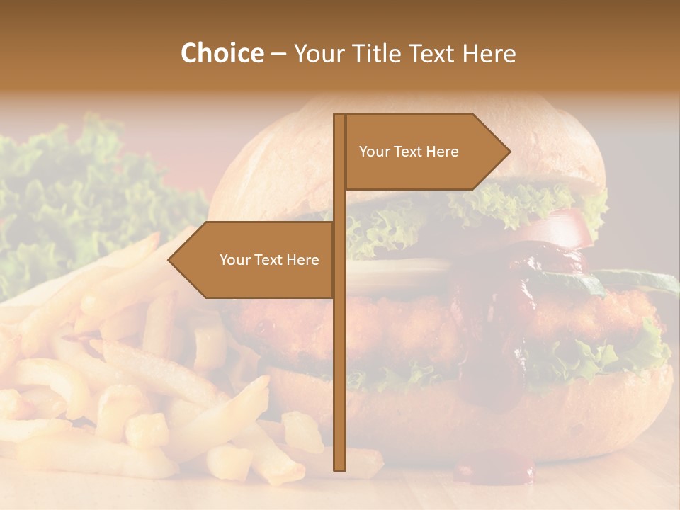 Sandwich Lunch Hamburger PowerPoint Template