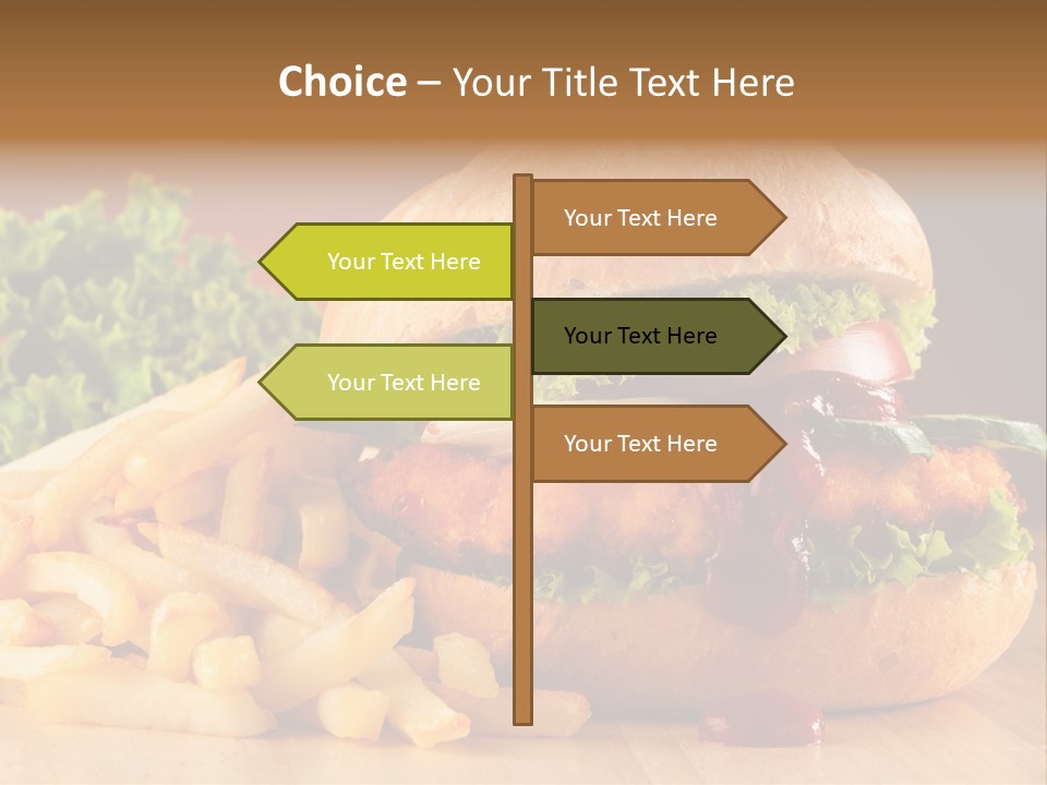 Sandwich Lunch Hamburger PowerPoint Template