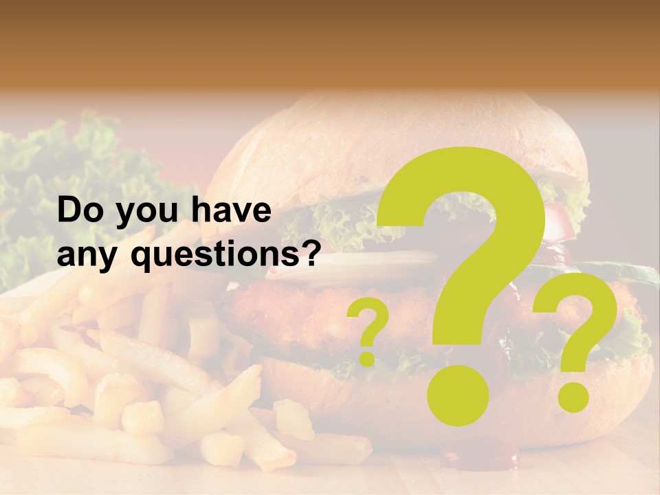 Sandwich Lunch Hamburger PowerPoint Template