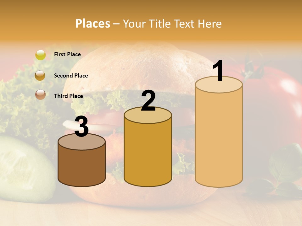 Slices Steak Cucumber PowerPoint Template