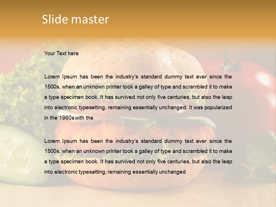 Slices Steak Cucumber PowerPoint Template