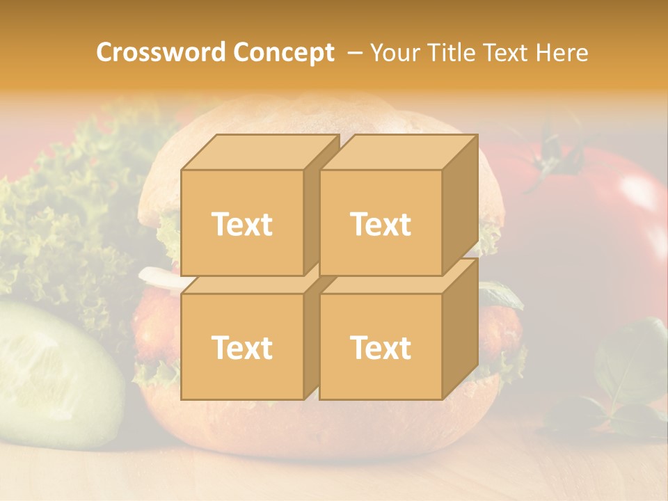 Slices Steak Cucumber PowerPoint Template