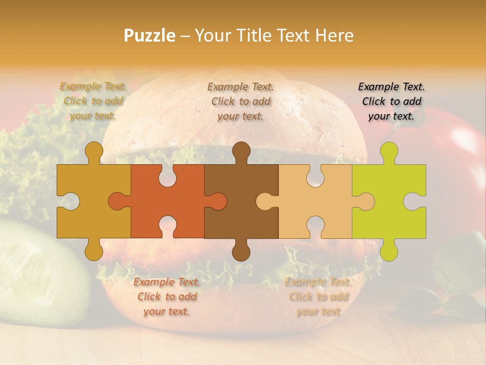 Slices Steak Cucumber PowerPoint Template