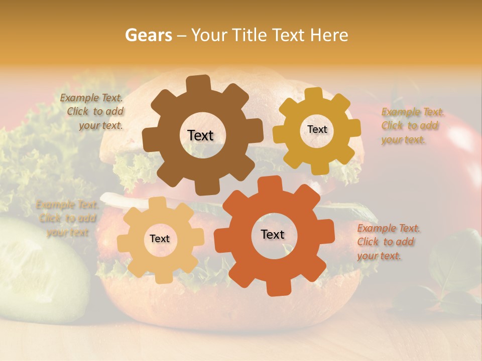 Slices Steak Cucumber PowerPoint Template