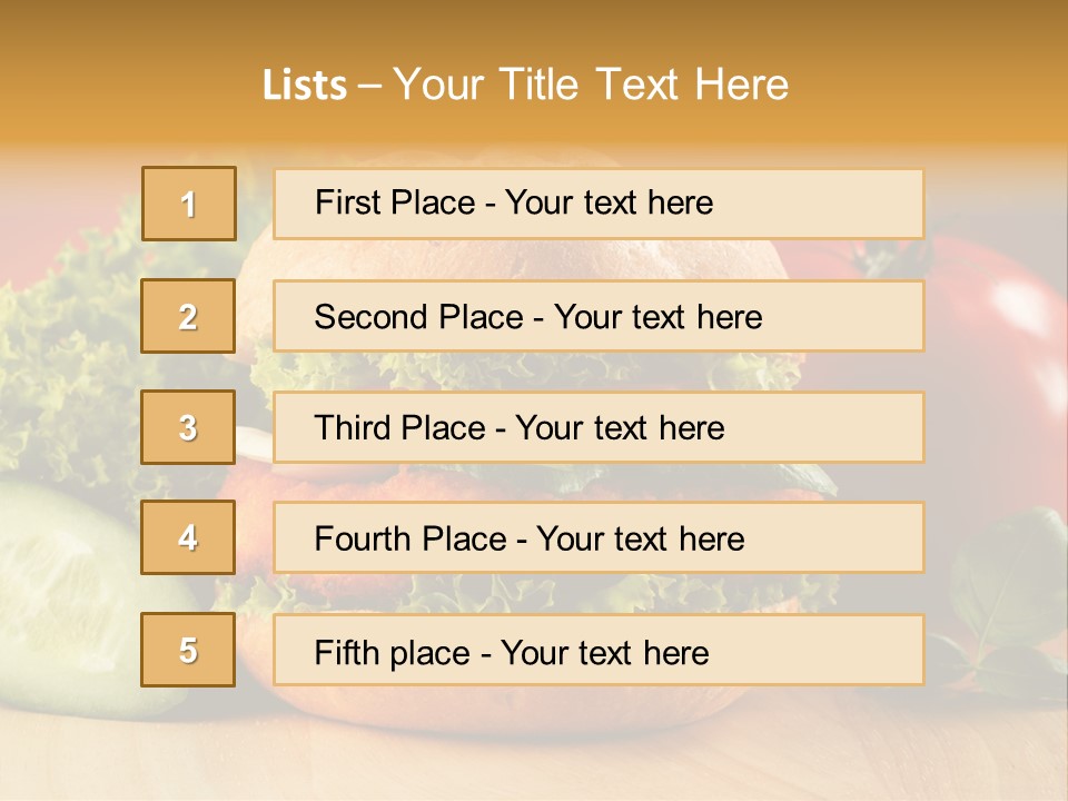 Slices Steak Cucumber PowerPoint Template
