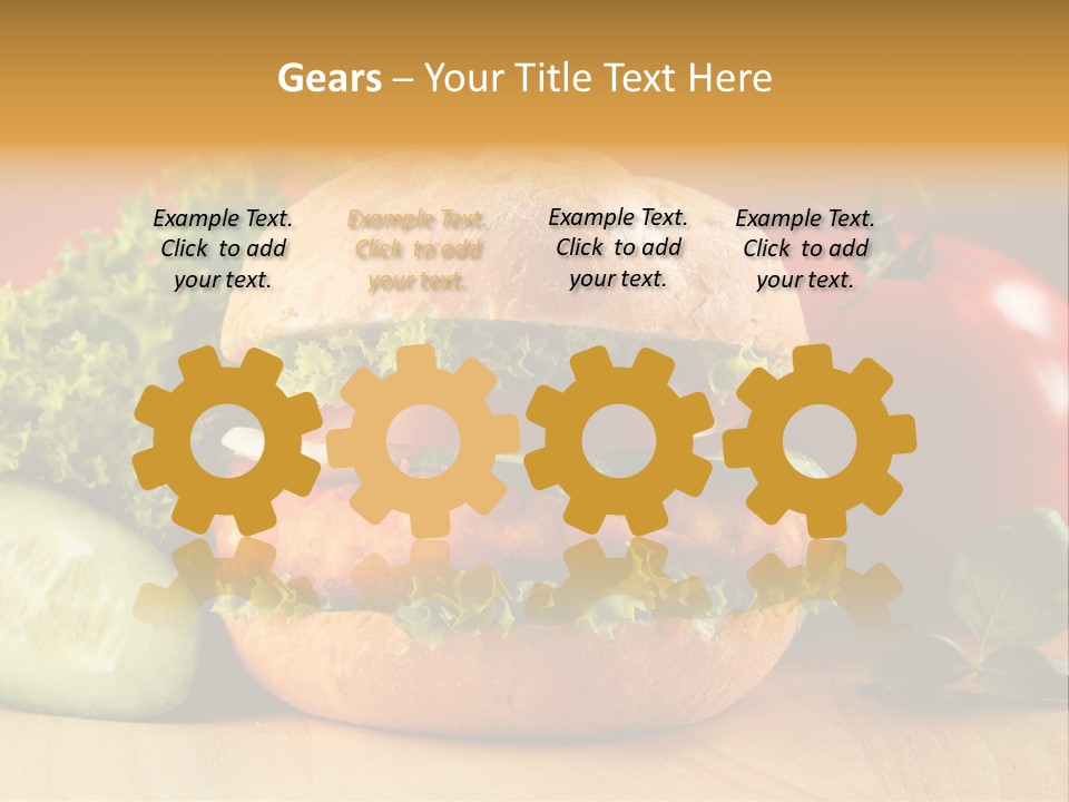 Slices Steak Cucumber PowerPoint Template