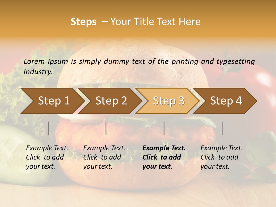 Slices Steak Cucumber PowerPoint Template