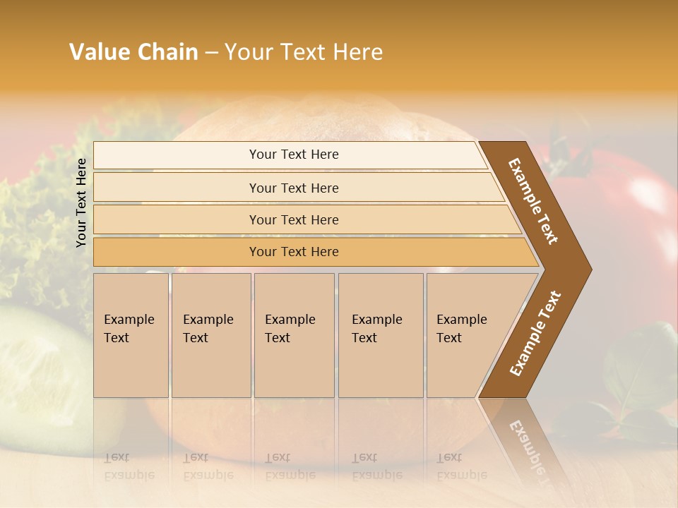 Slices Steak Cucumber PowerPoint Template