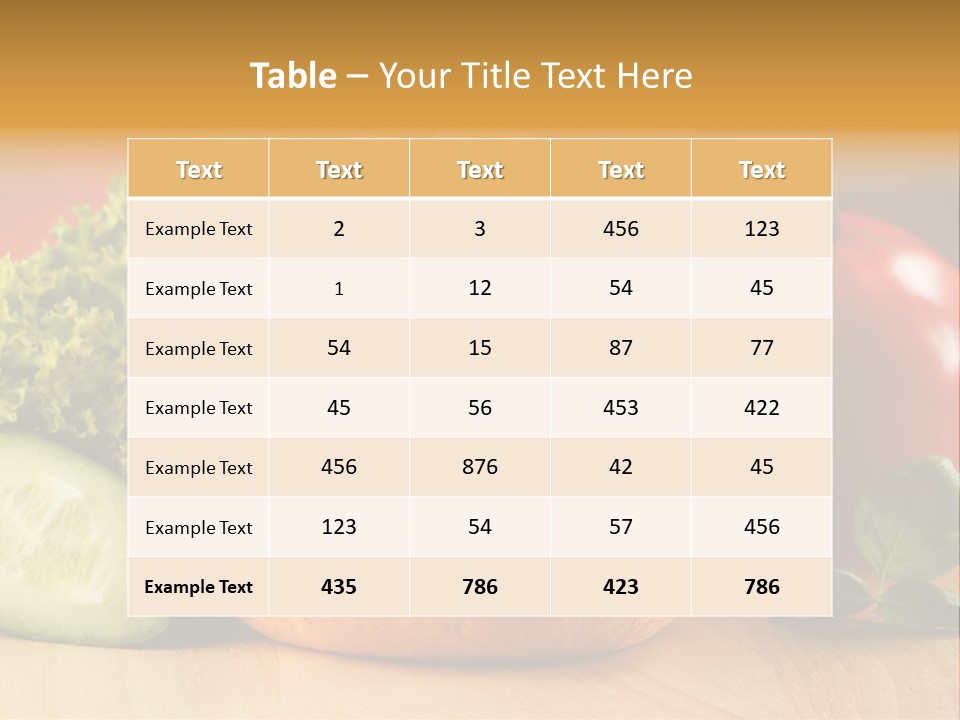 Slices Steak Cucumber PowerPoint Template
