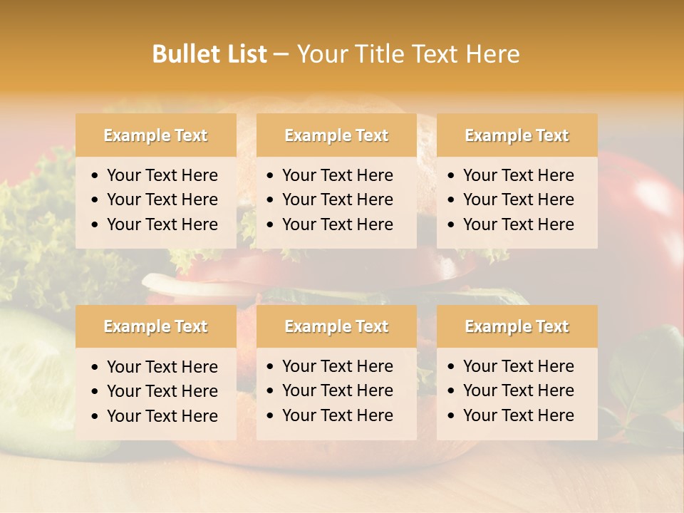Slices Steak Cucumber PowerPoint Template