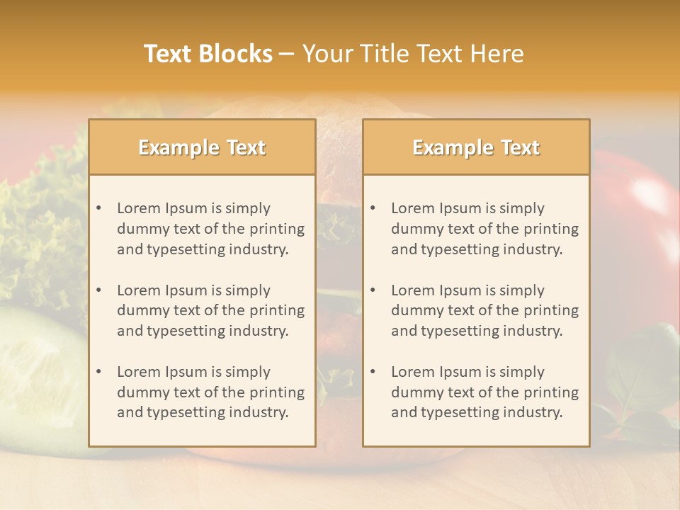 Slices Steak Cucumber PowerPoint Template