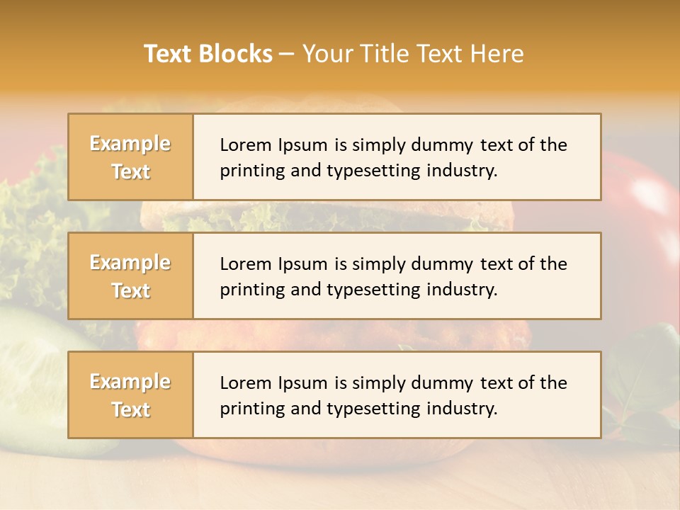 Slices Steak Cucumber PowerPoint Template