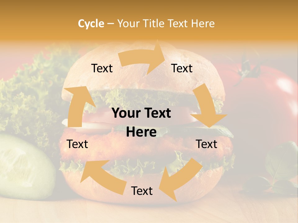 Slices Steak Cucumber PowerPoint Template