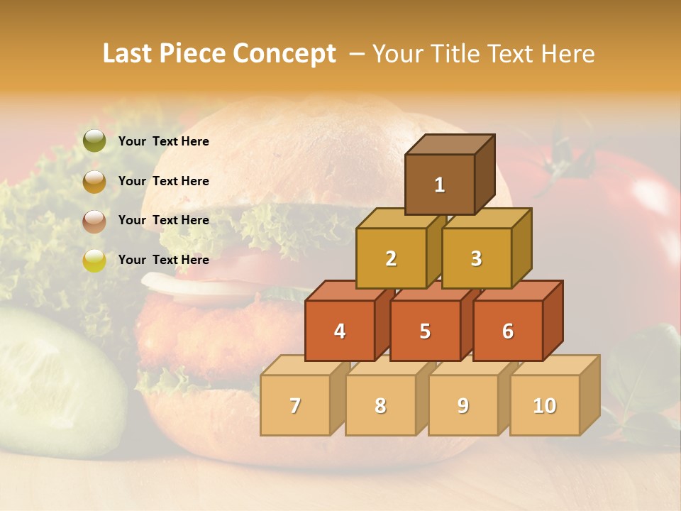 Slices Steak Cucumber PowerPoint Template