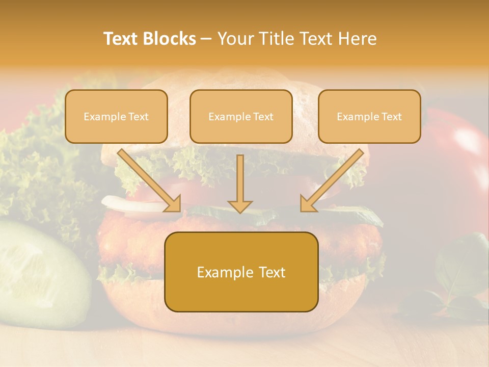 Slices Steak Cucumber PowerPoint Template