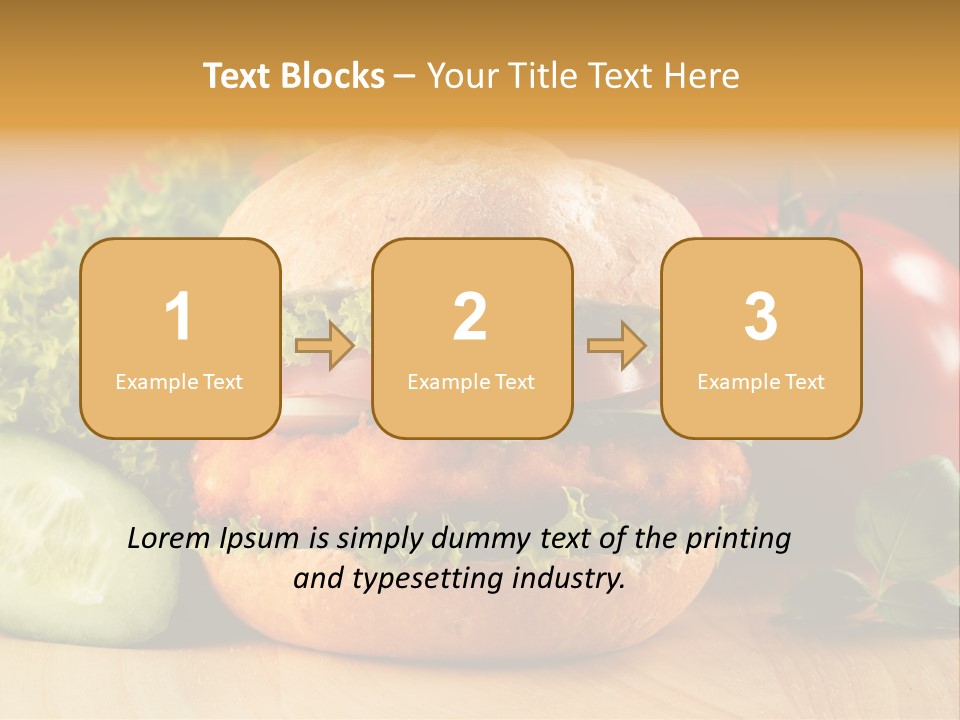 Slices Steak Cucumber PowerPoint Template