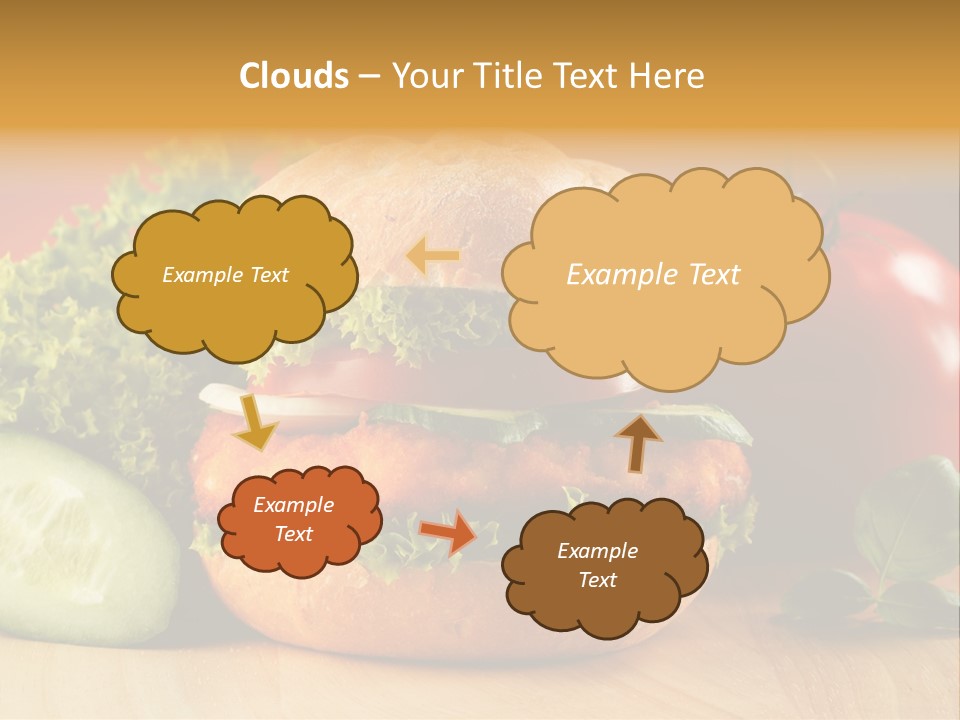 Slices Steak Cucumber PowerPoint Template