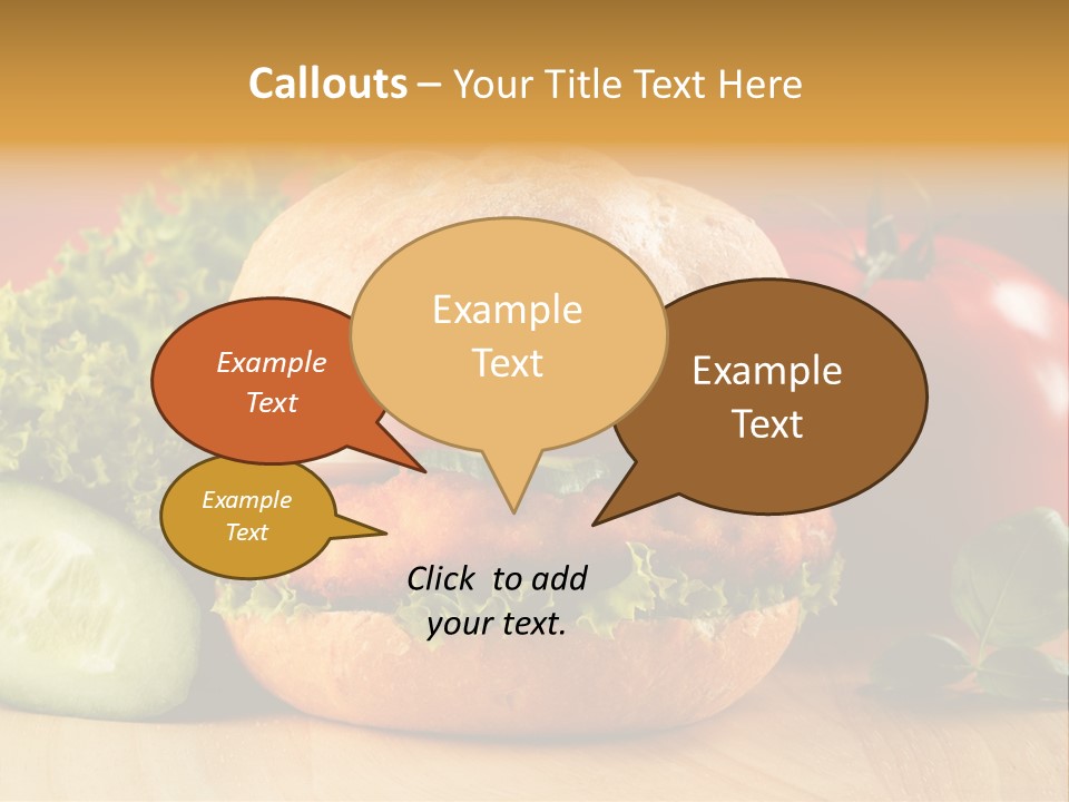 Slices Steak Cucumber PowerPoint Template