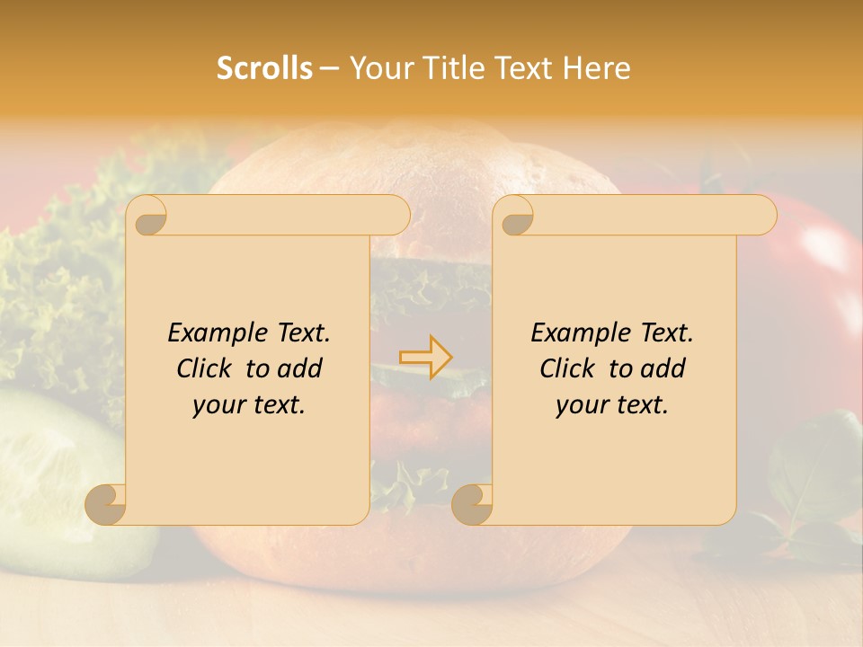 Slices Steak Cucumber PowerPoint Template