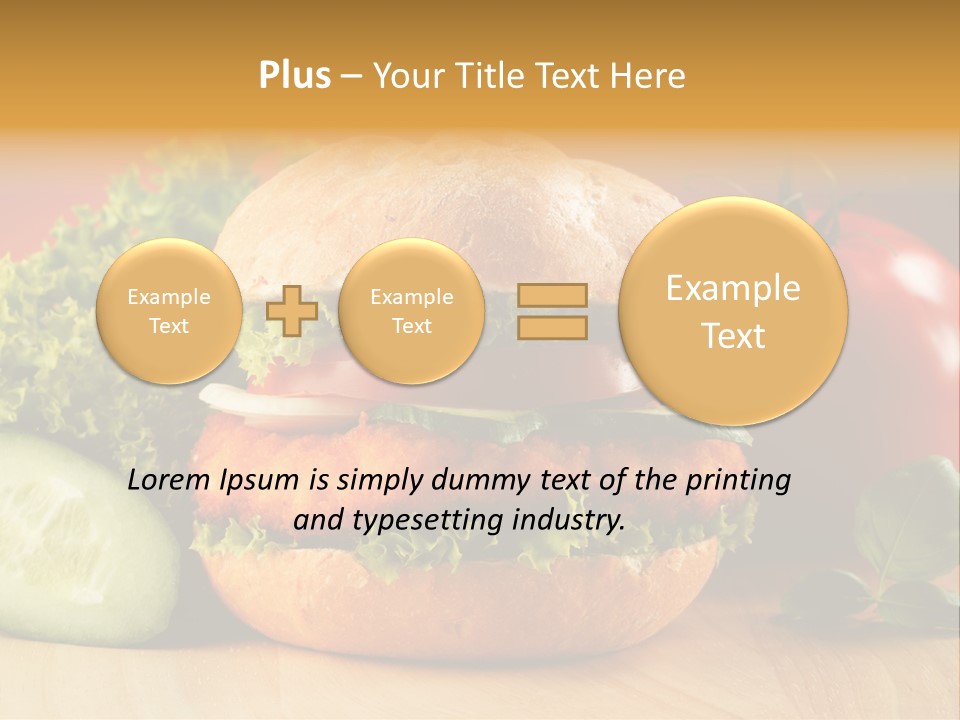 Slices Steak Cucumber PowerPoint Template
