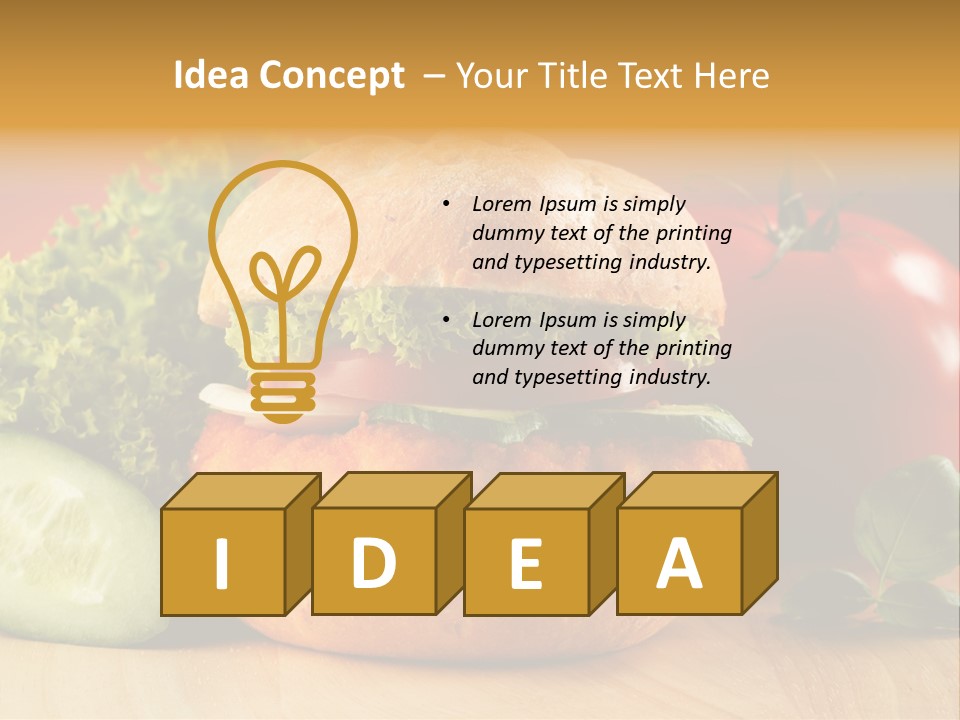 Slices Steak Cucumber PowerPoint Template