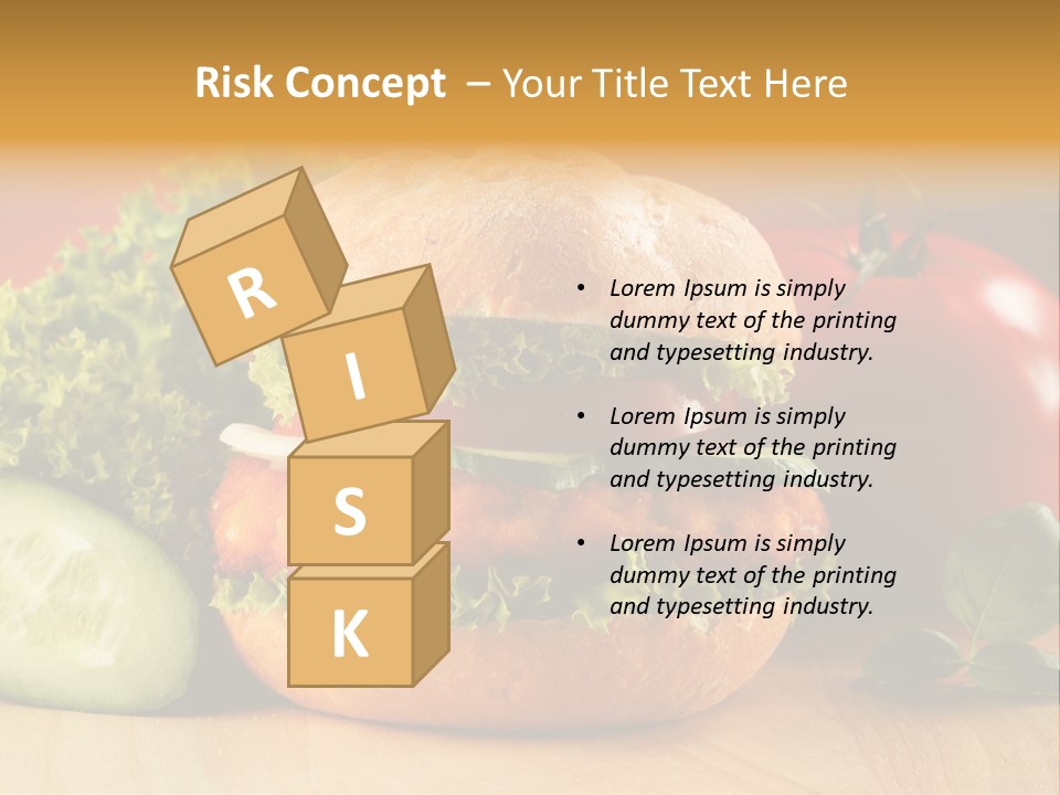 Slices Steak Cucumber PowerPoint Template