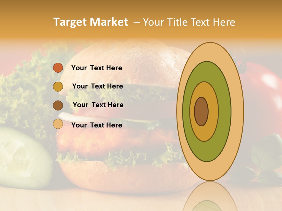 Slices Steak Cucumber PowerPoint Template