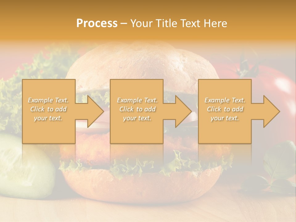 Slices Steak Cucumber PowerPoint Template