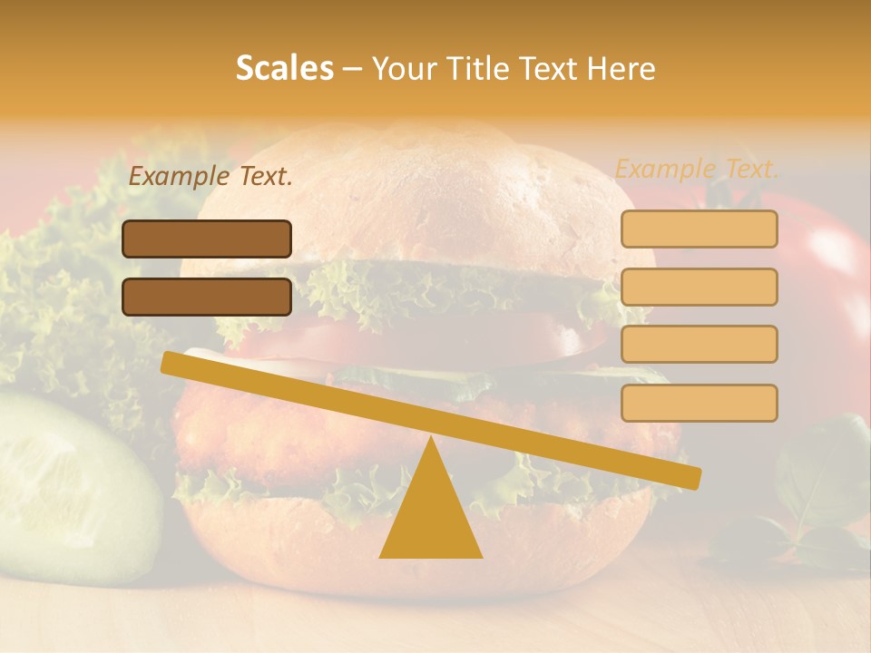 Slices Steak Cucumber PowerPoint Template