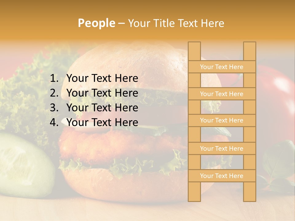 Slices Steak Cucumber PowerPoint Template