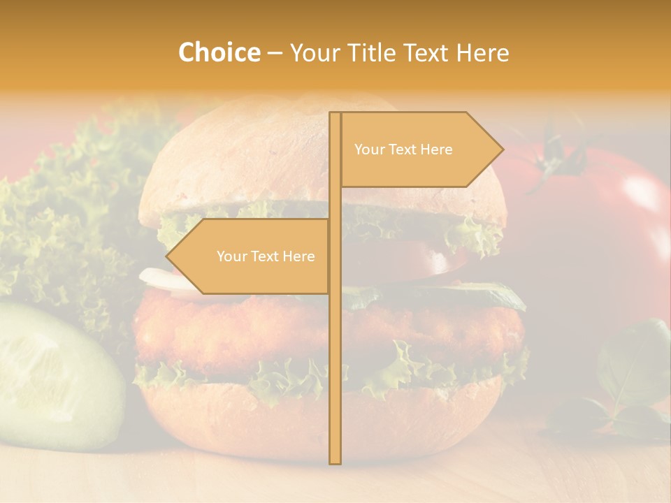 Slices Steak Cucumber PowerPoint Template
