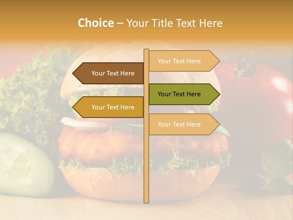 Slices Steak Cucumber PowerPoint Template