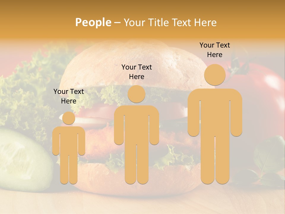 Slices Steak Cucumber PowerPoint Template