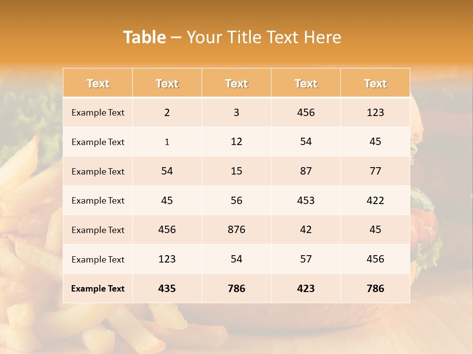 Snacks Potato Fried PowerPoint Template