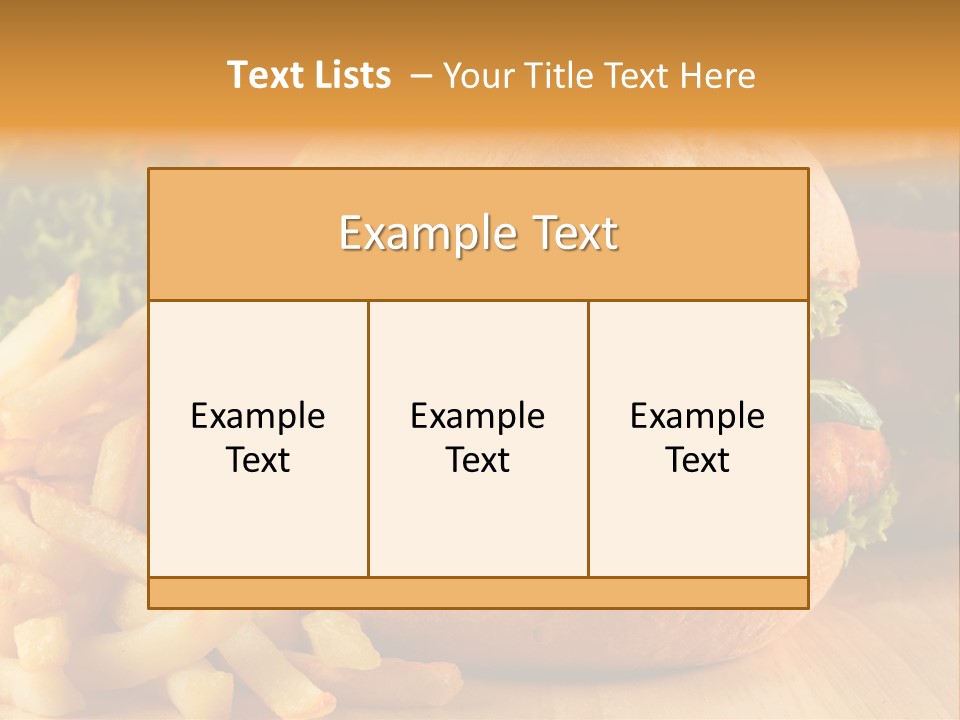 Snacks Potato Fried PowerPoint Template