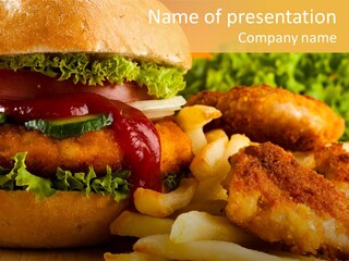 Barbecue Fastfood Grilled PowerPoint Template