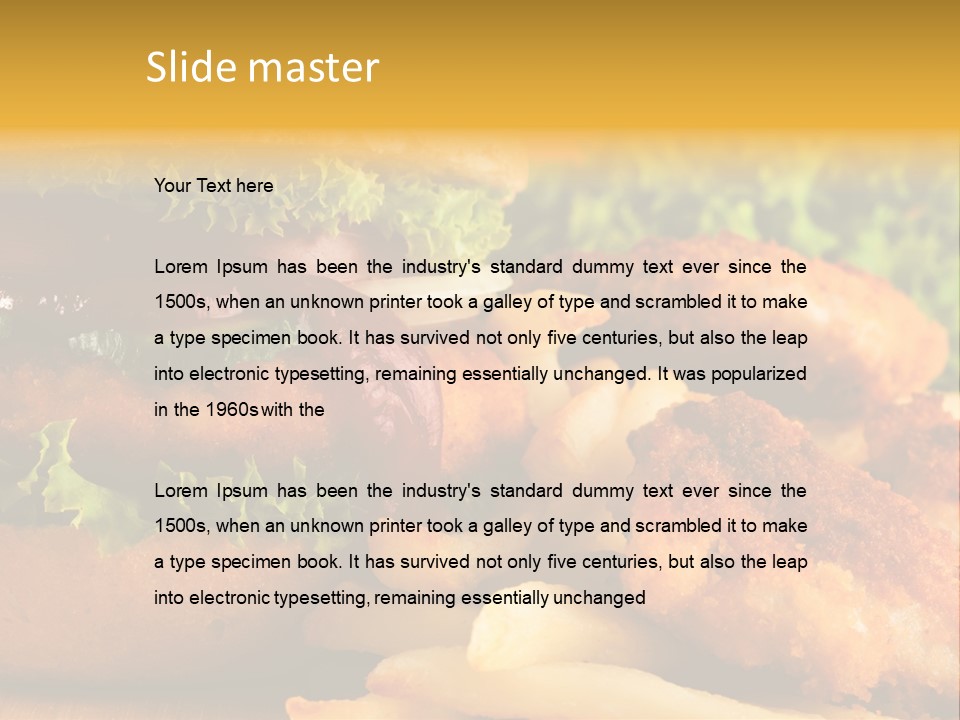 Barbecue Fastfood Grilled PowerPoint Template