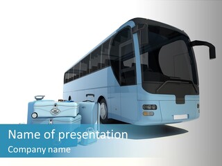 Vehicle Tourism Suitcase PowerPoint Template