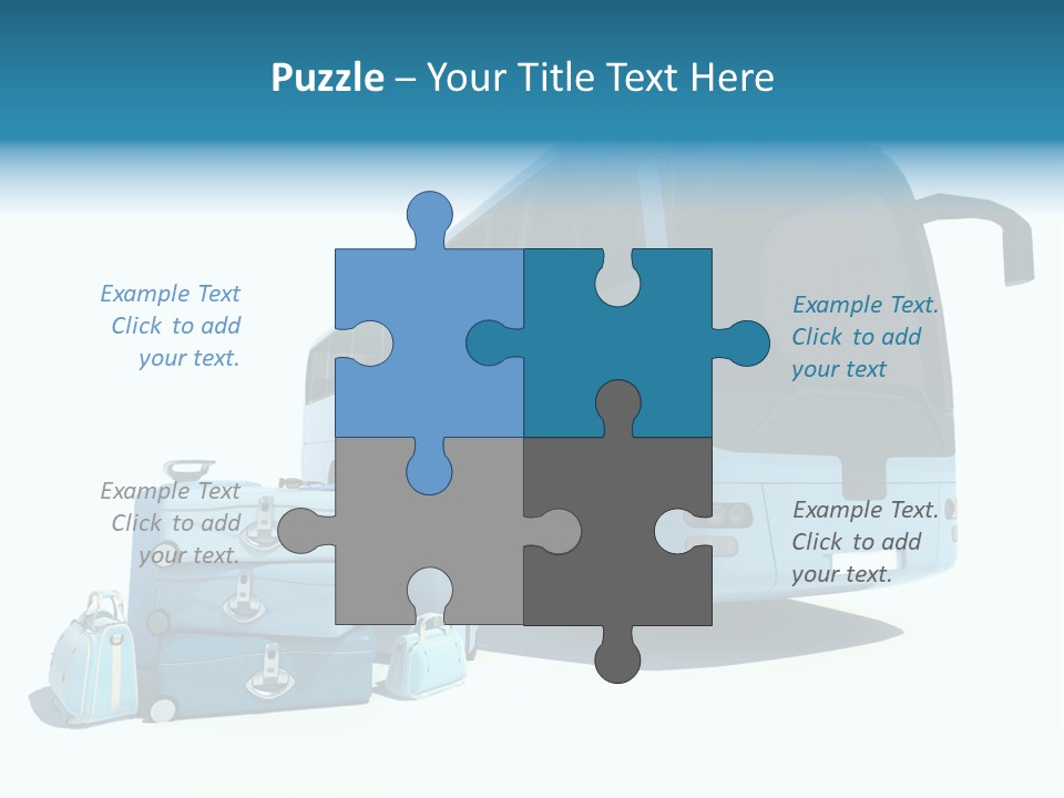 Vehicle Tourism Suitcase PowerPoint Template