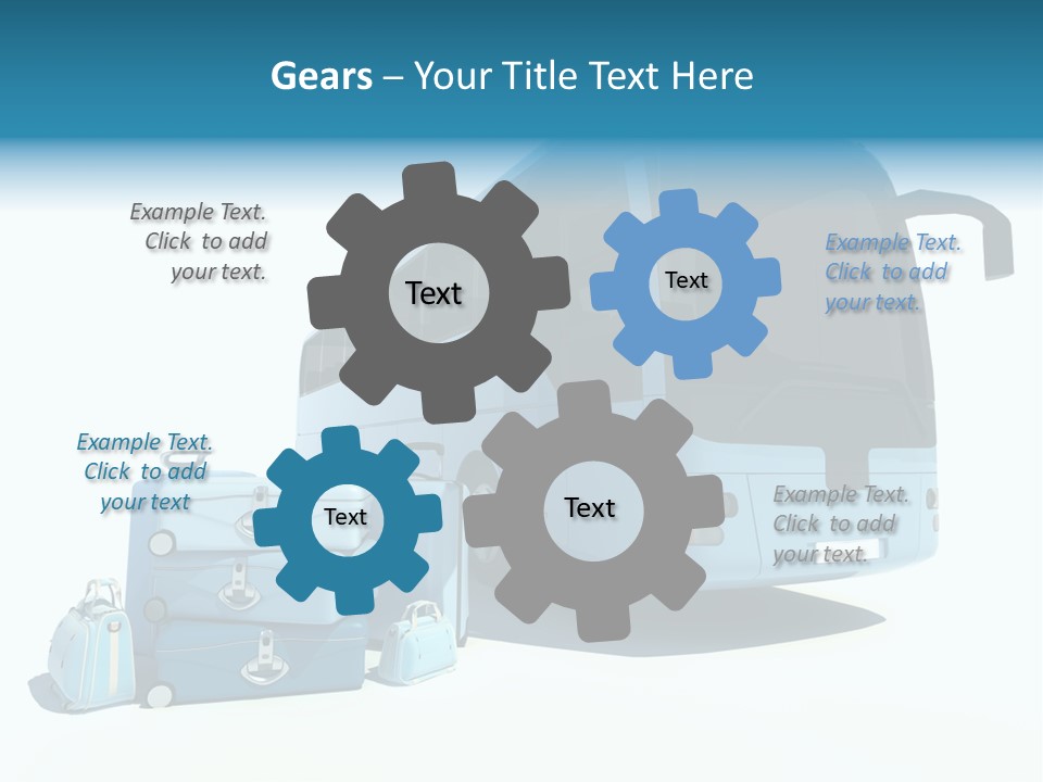 Vehicle Tourism Suitcase PowerPoint Template
