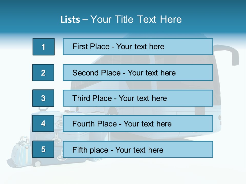 Vehicle Tourism Suitcase PowerPoint Template