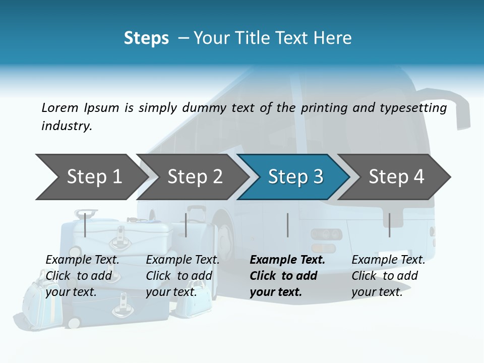 Vehicle Tourism Suitcase PowerPoint Template