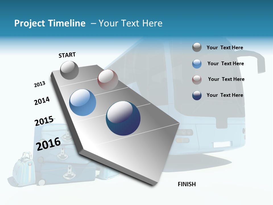Vehicle Tourism Suitcase PowerPoint Template