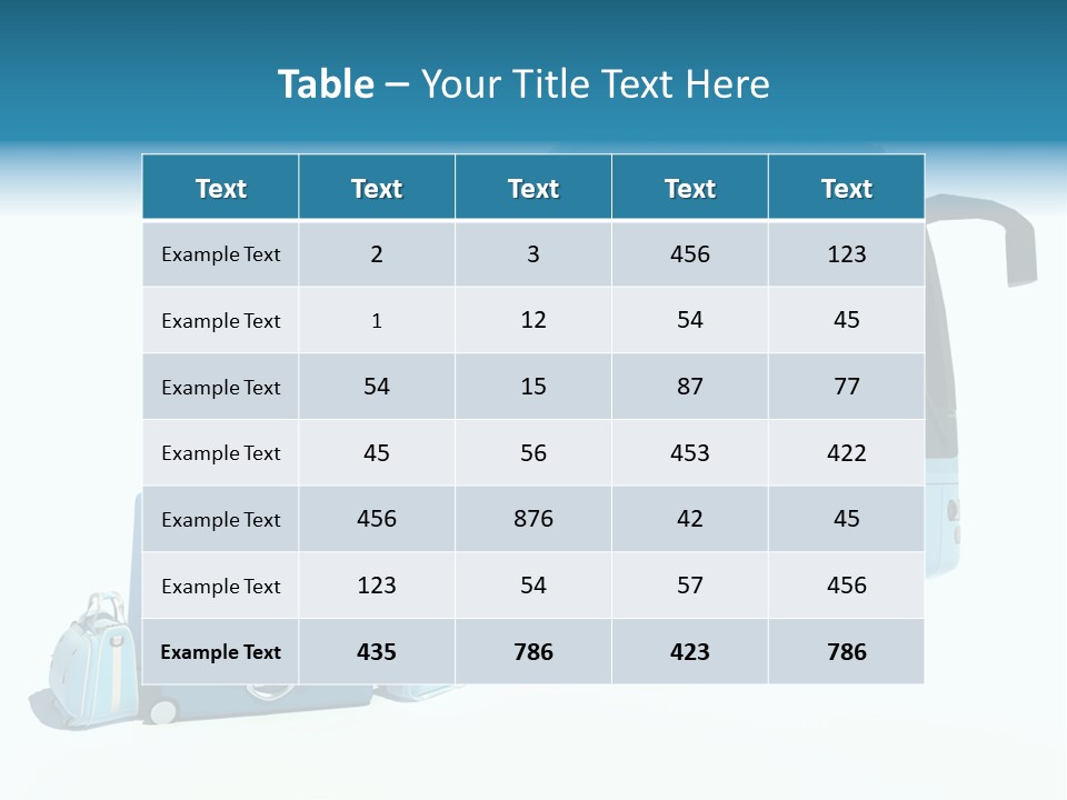 Vehicle Tourism Suitcase PowerPoint Template
